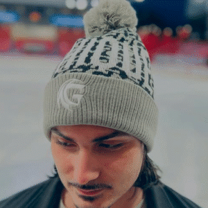 Bonnet gris pompon CCM